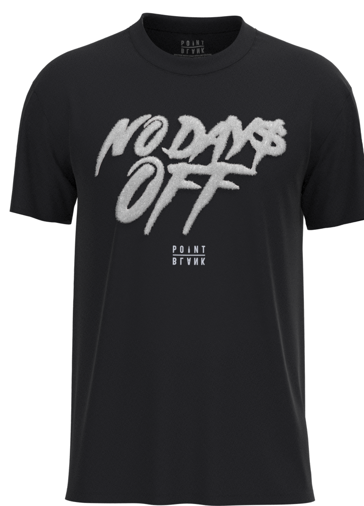 No Days Off Chenille T-Shirt - Black