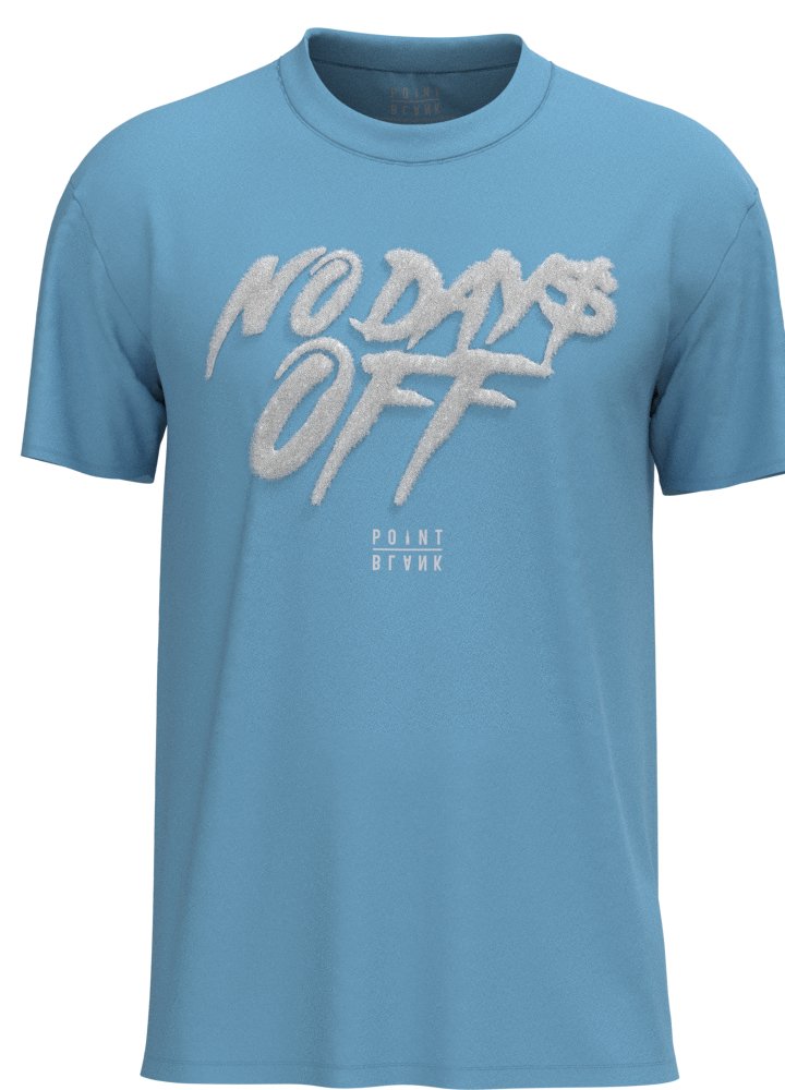 No Days Off Chenille T-Shirt - Carolina Blue