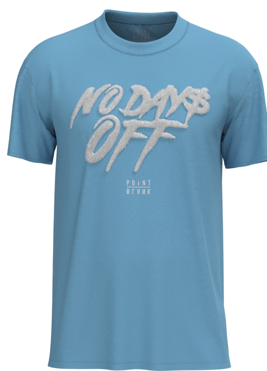 No Days Off Chenille T-Shirt - Carolina Blue