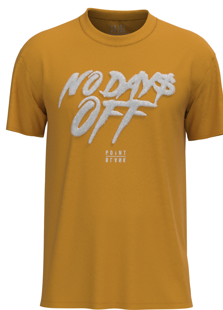 No Days Off Chenille T-Shirt - Gold