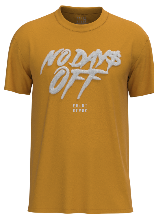 No Days Off Chenille T-Shirt - Gold