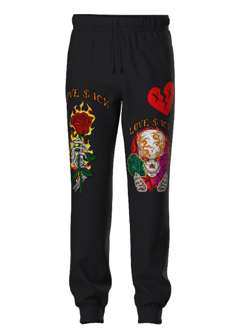 Love Sick Heart Pants