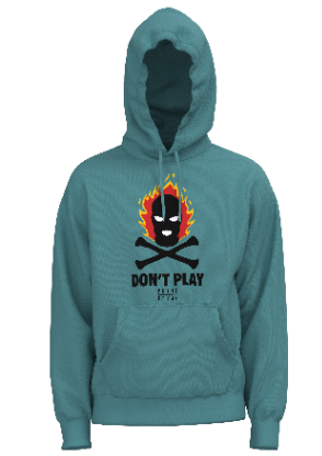 Dont Play In Flames Hoodie - Sea Foam