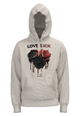 Black Roses Hoodie - Natural