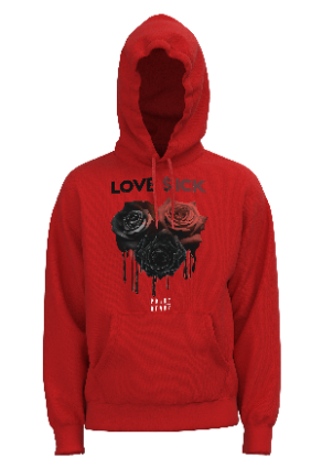 Black Roses Hoodie - Red