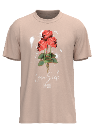 Melting Rose T-Shirt - Pale Pink