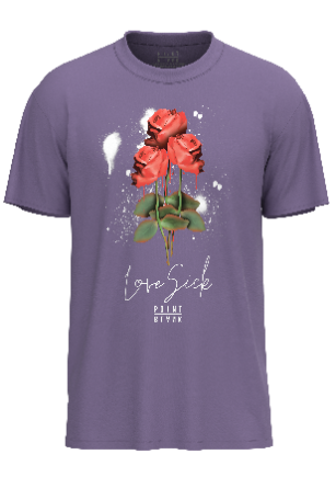 Melting Rose T-Shirt - Lilac