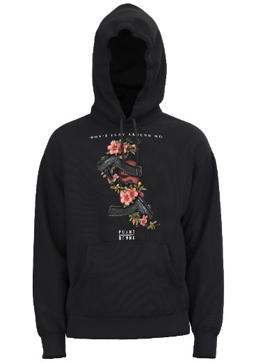 Guns And Flowers Hoodie - Black