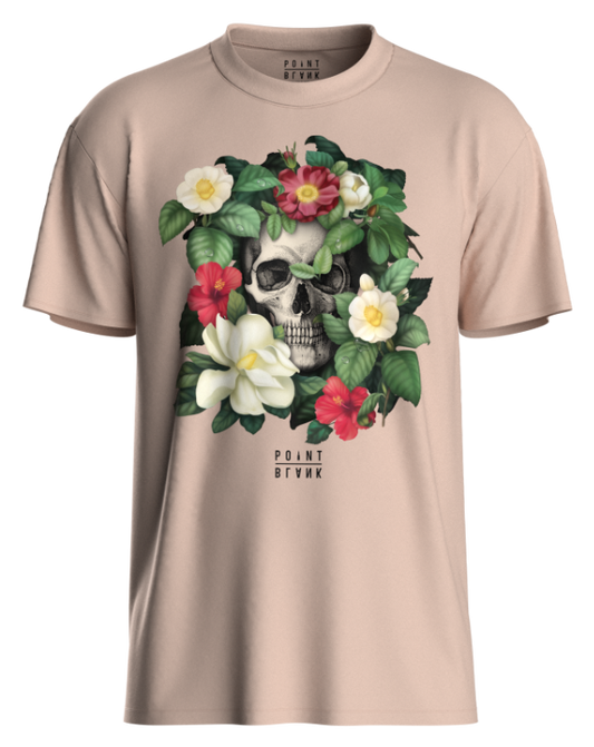 Tropi-Skull T-Shirt - Pale Pink