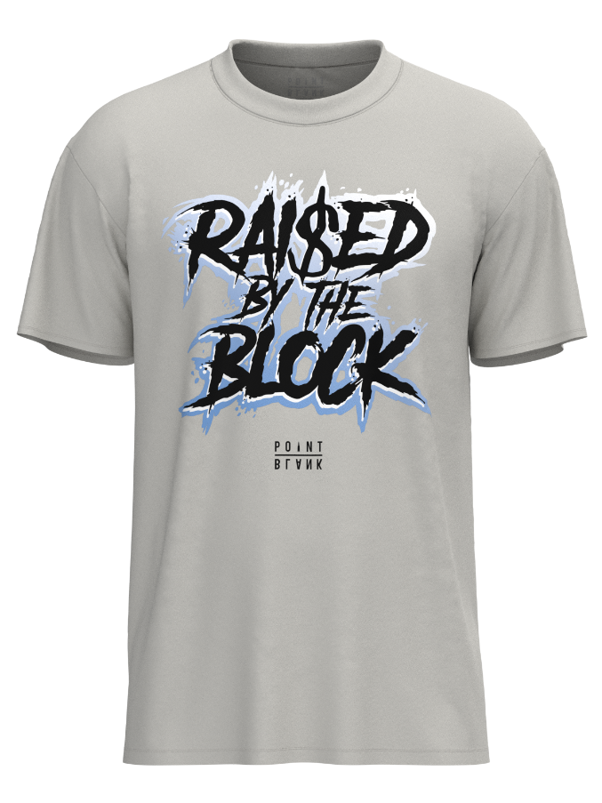 Raised By The Block T-Shirt - Silver