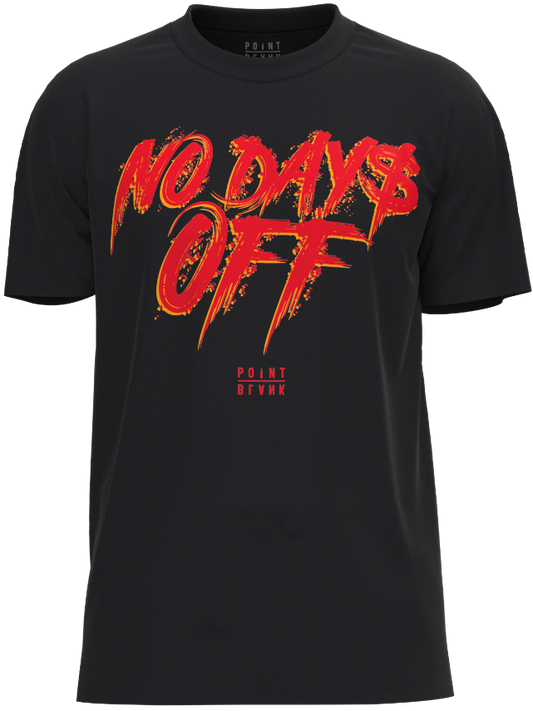 No Days Off 2 Tone T-Shirt - Black