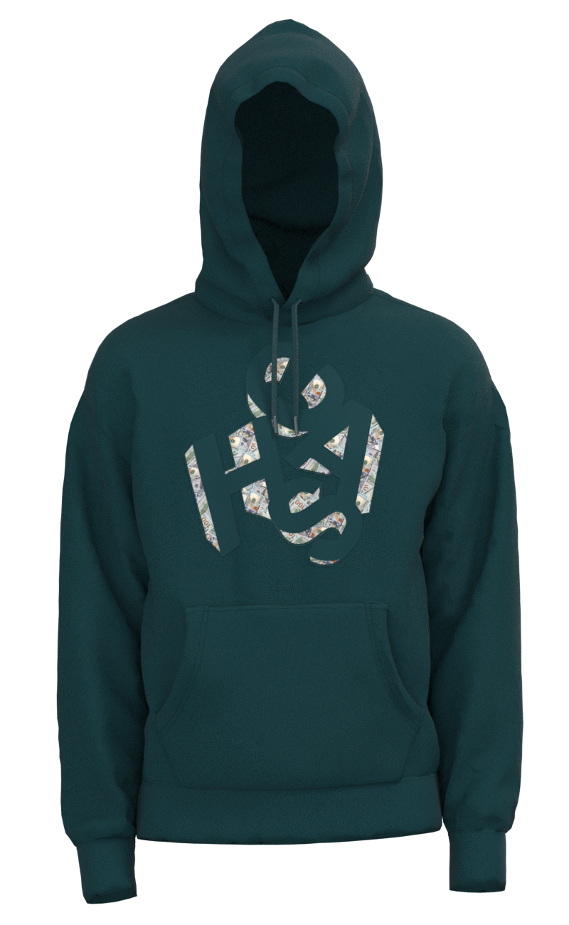 Cash Block Hoodie (Deep Teal)