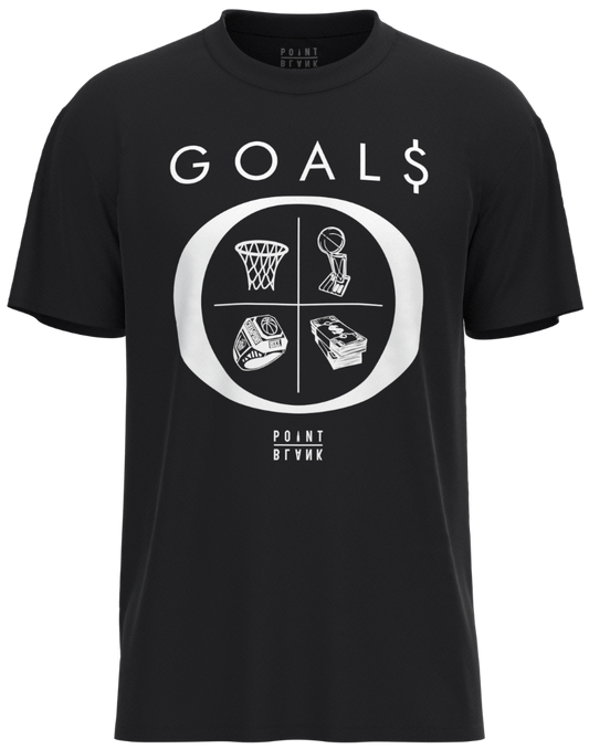 Goals T-Shirt - Black / White Print