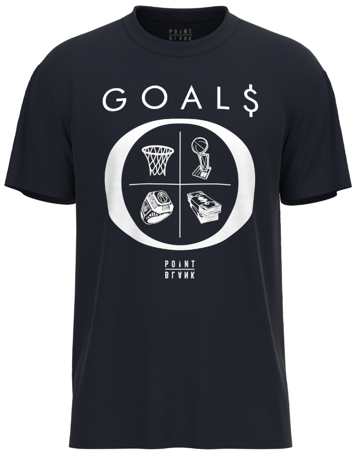 Goals T-Shirt - Black / White Print