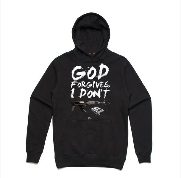 God Forgives I Don't Hoodie - Black