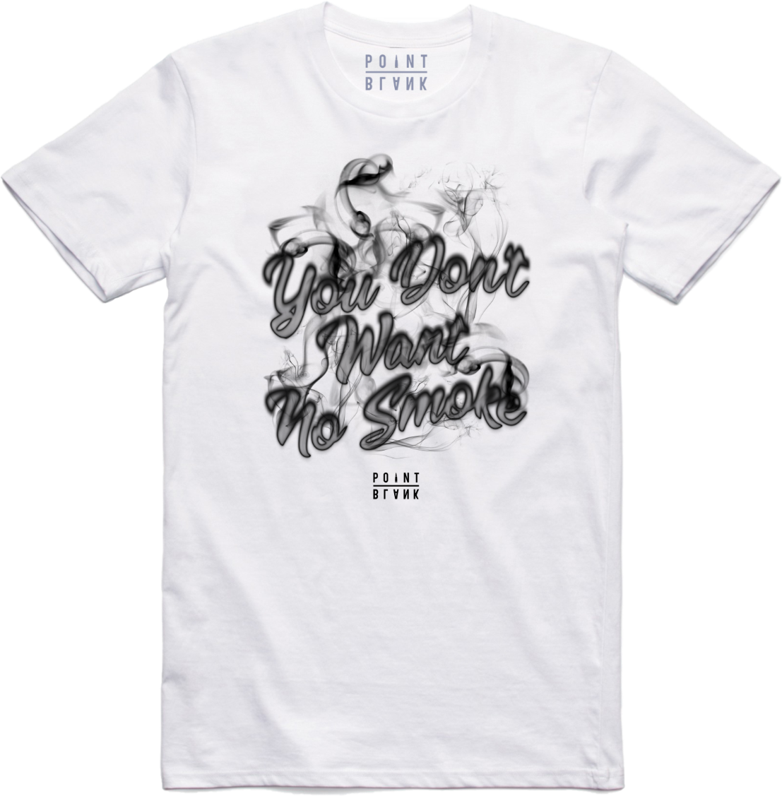 Smoke Text T-Shirt - White