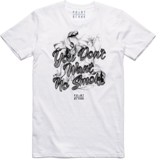 Smoke Text T-Shirt - White