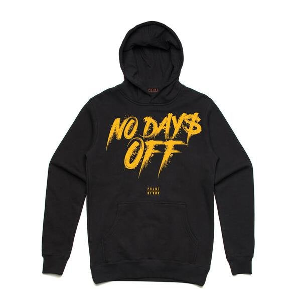 No Days Off Hoodie - Black / Yellow