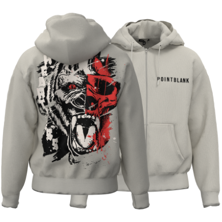 Gorilla Crop Fit Zip Up Hoodie