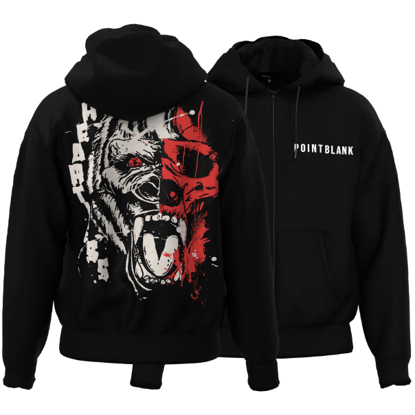 Gorilla Crop Fit Zip Up Hoodie