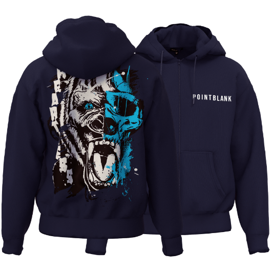 Gorilla Crop Fit Zip Up Hoodie