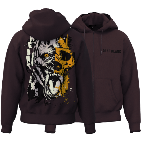 Gorilla Crop Fit Zip Up Hoodie