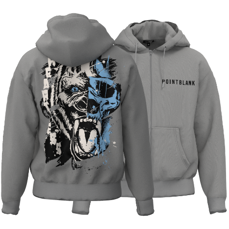 Gorilla Crop Fit Zip Up Hoodie