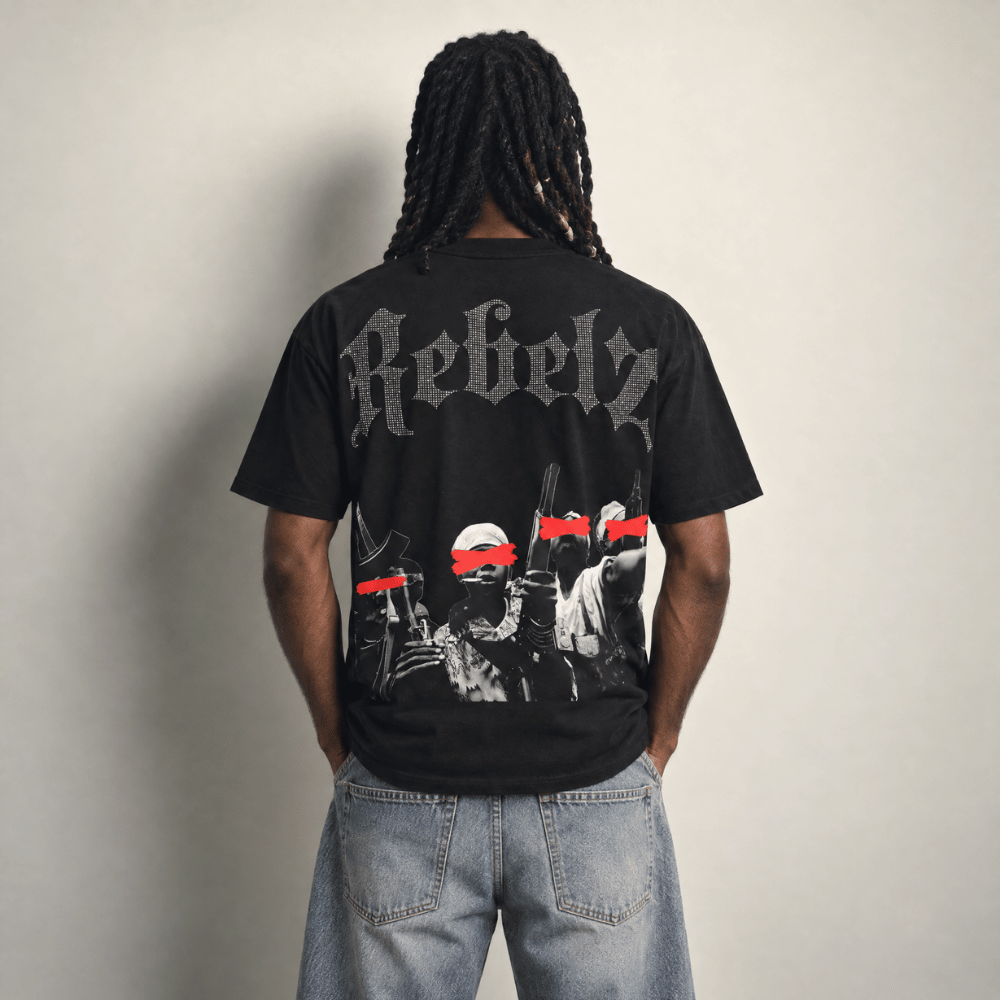 REBELZ LUXE RHINESTONE T-SHIRT