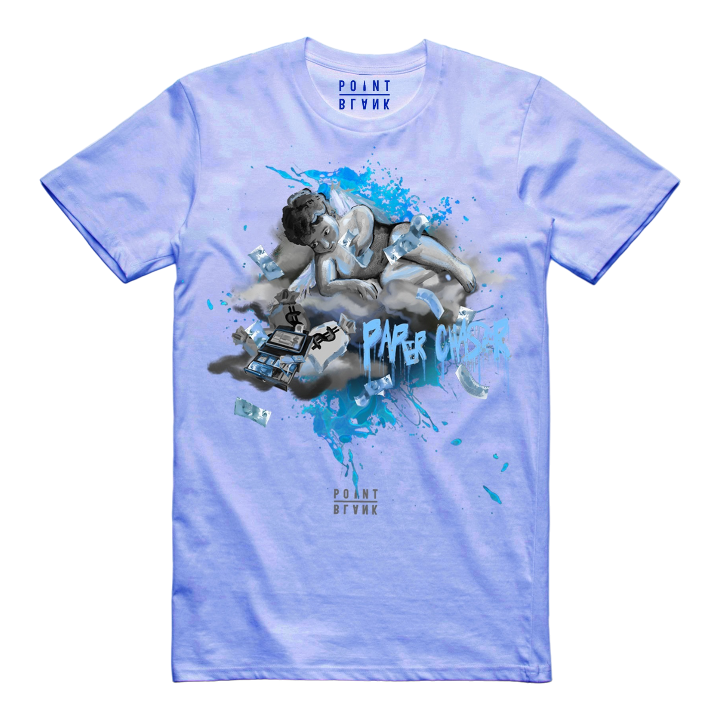 Angels Paper Chase T-Shirt - Light Blue