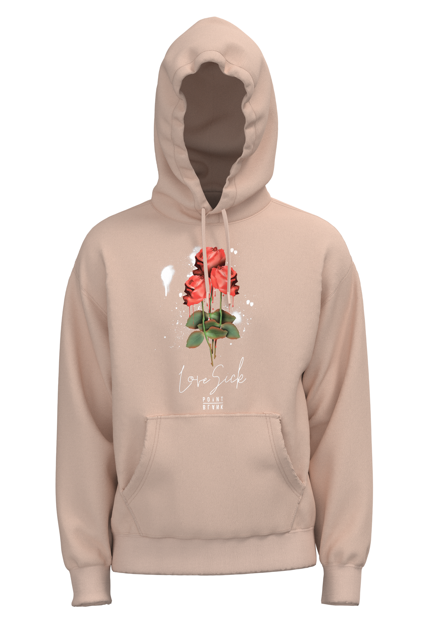 Melting Rose Hoodie - Pale Pink