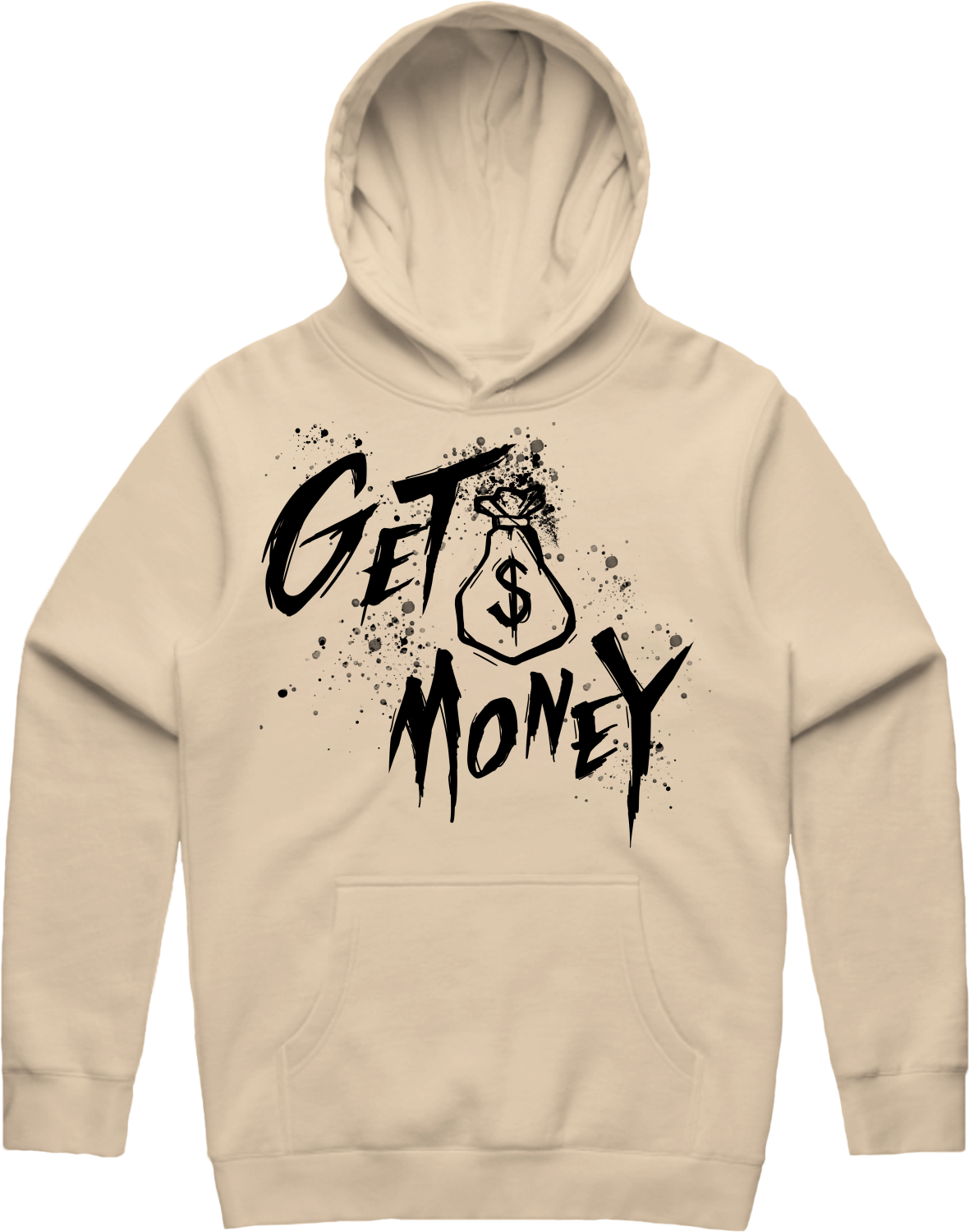 Money Text Hoodie - Natural