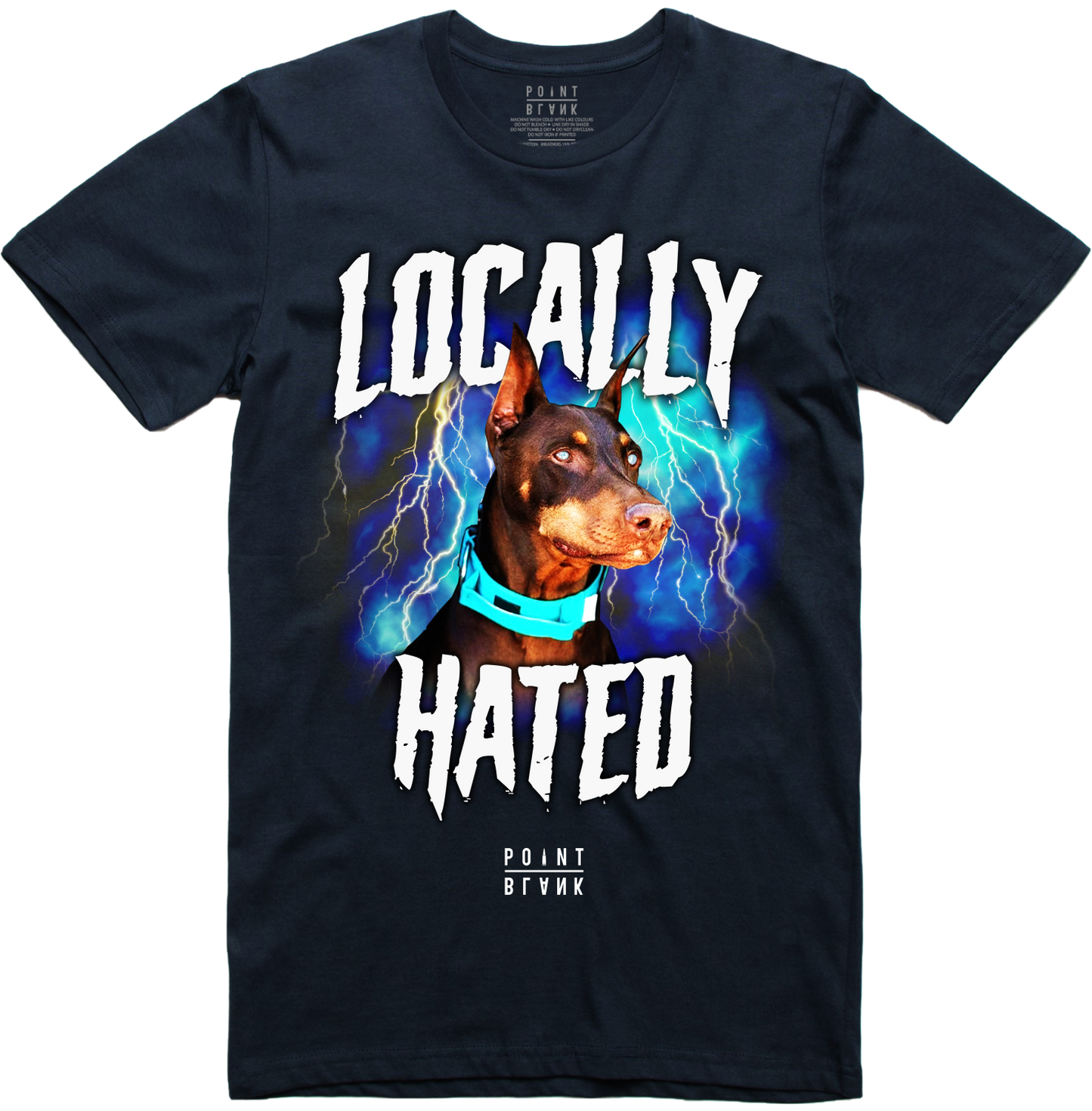 Locally Hated T-Shirt - Navy Blue