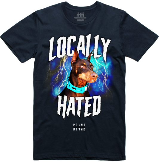 Locally Hated T-Shirt - Navy Blue