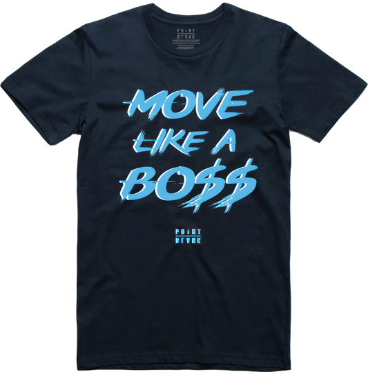 Move Like A Boss T-Shirt - Navy / Light Blue