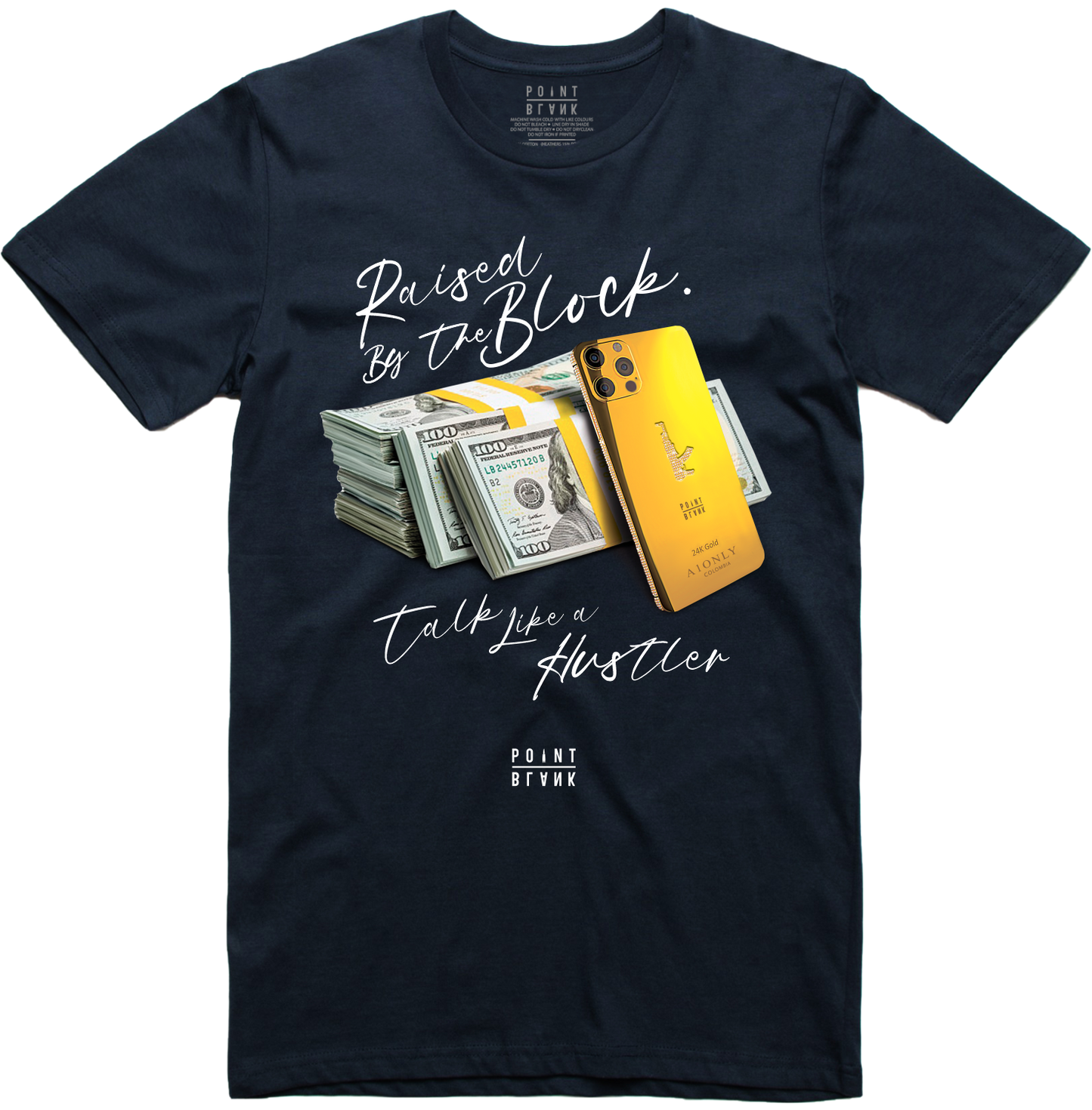 Hustle Talk T-Shirt - Navy