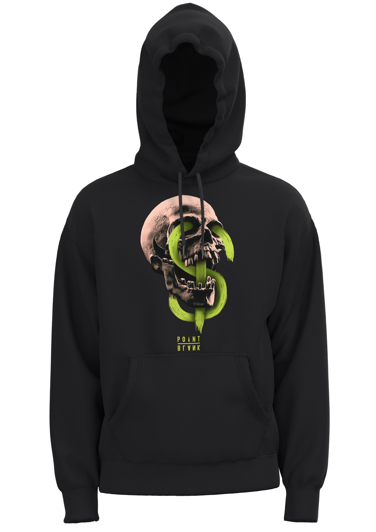 Neon Skull Hoodie - Black