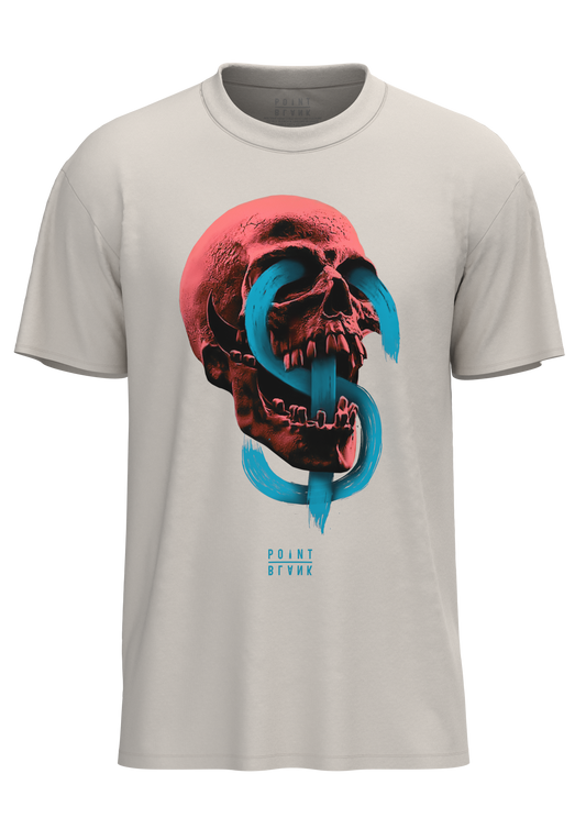 Neon Skull T-Shirt - Natural