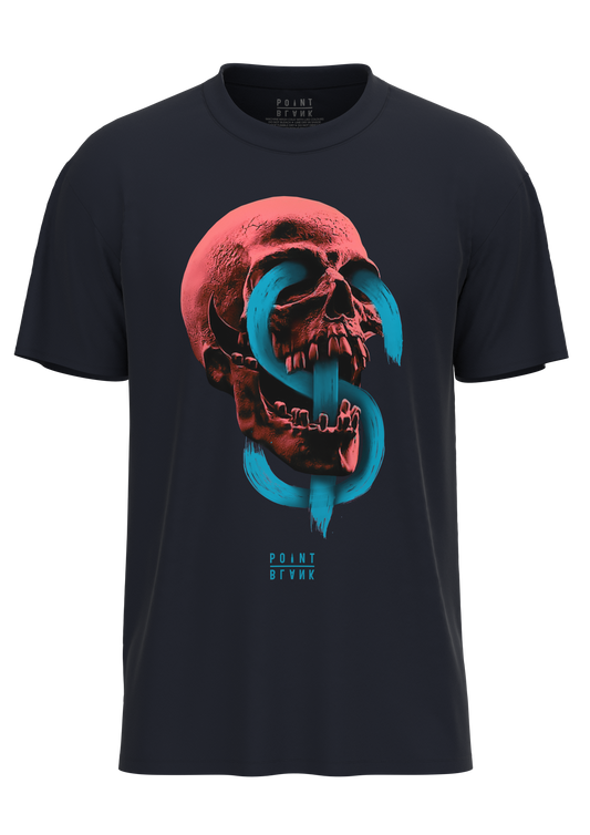 Neon Skull T-Shirt - N. Blue
