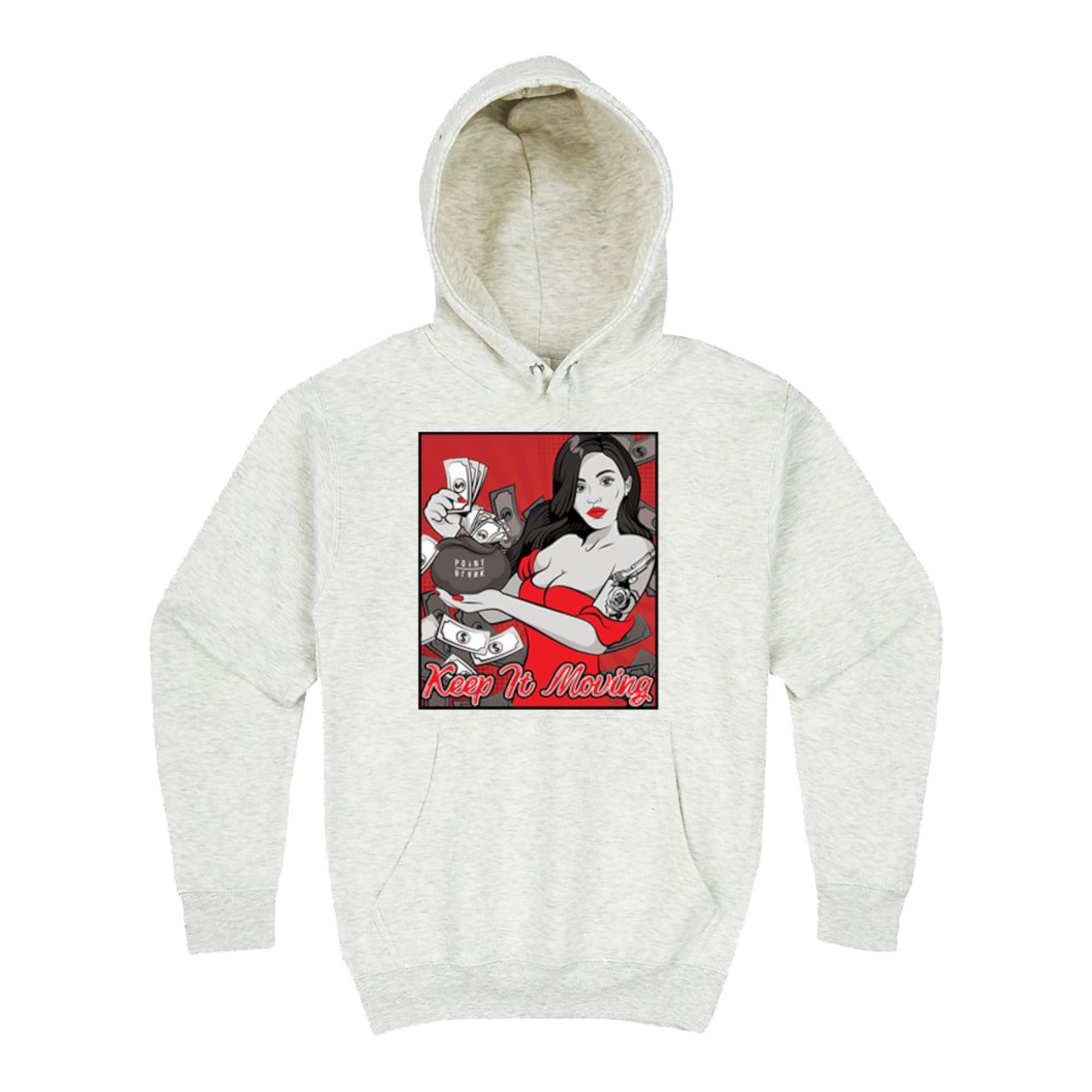 Keep It Moving Pop Art Hoodie - Oatmeal Heather