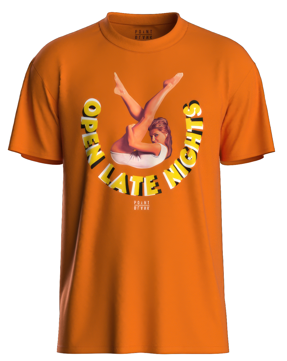 Open Late Night T-Shirt - Orange