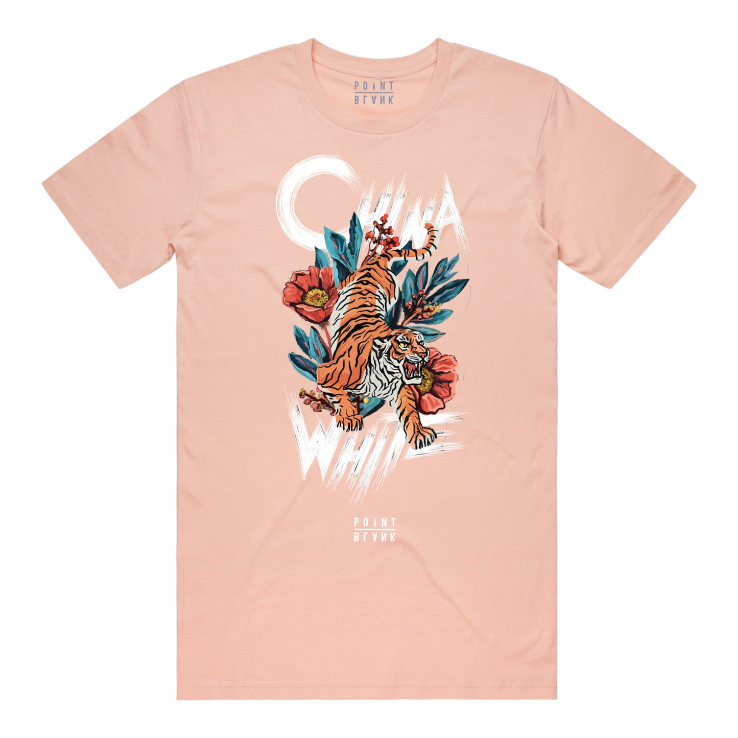 China White T-Shirt - Pale Pink