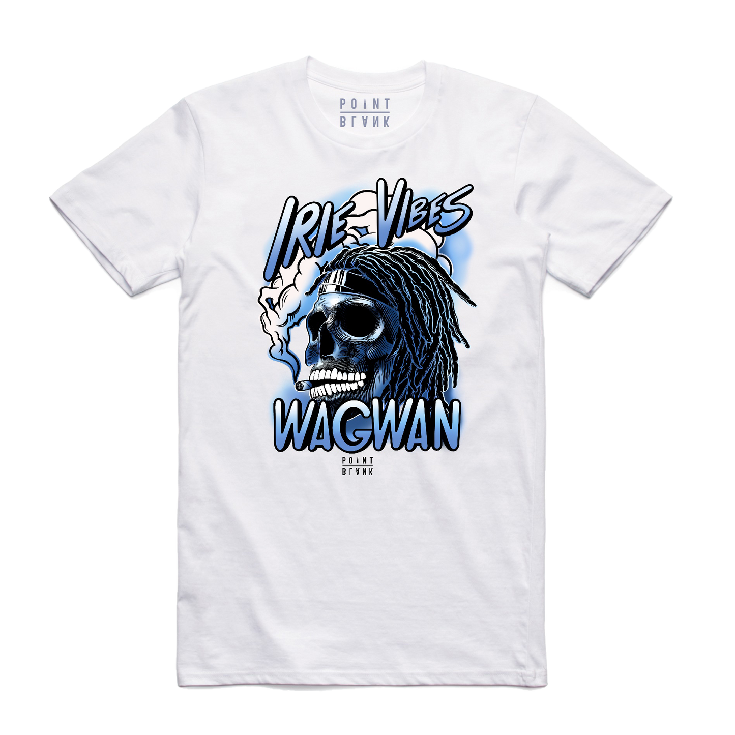 Irie Vibes T-Shirt - White / Blue