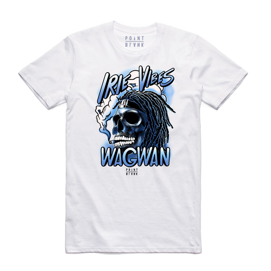 Irie Vibes T-Shirt - White / Blue