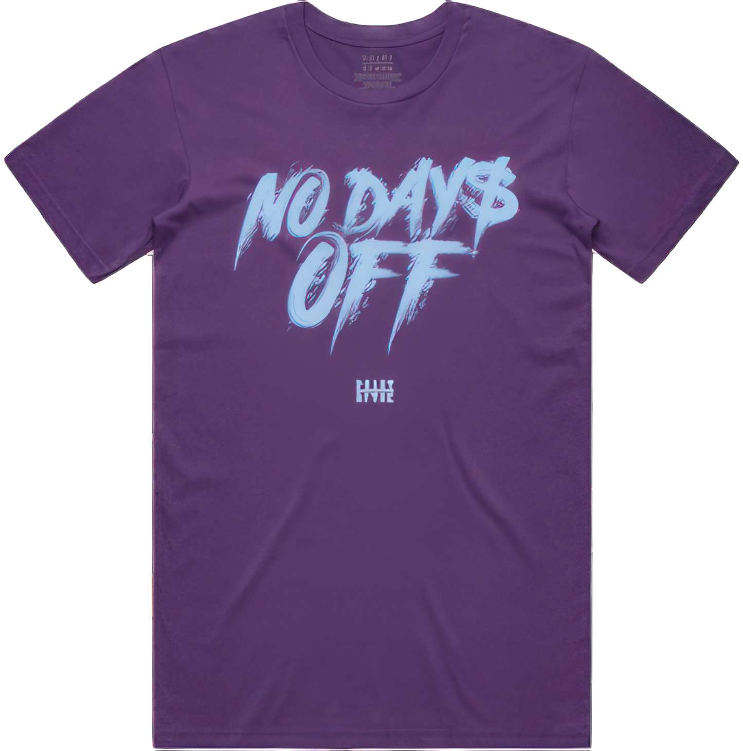 No Days Off T-Shirt - Purple / Ice Blue