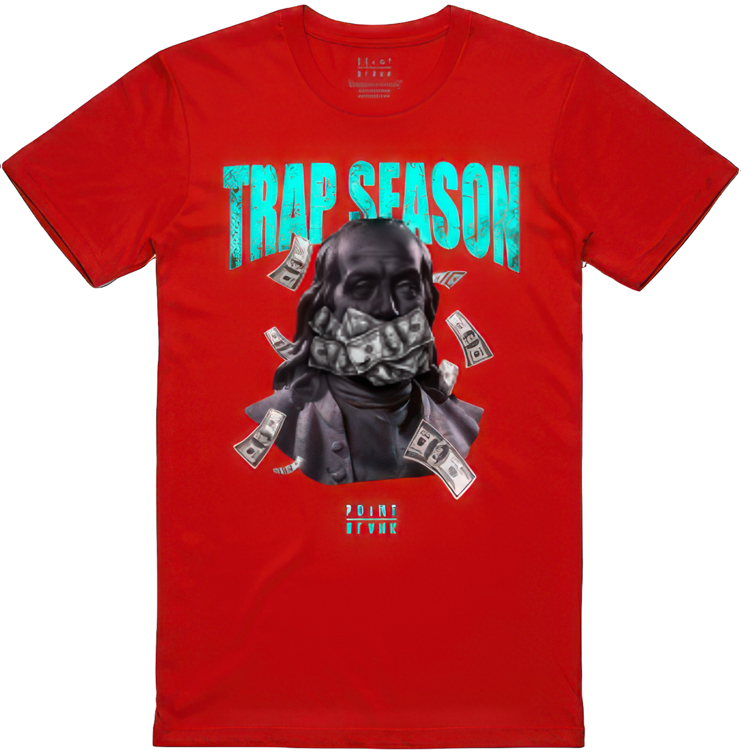 Trap Ben T-Shirt - Red / Aqua