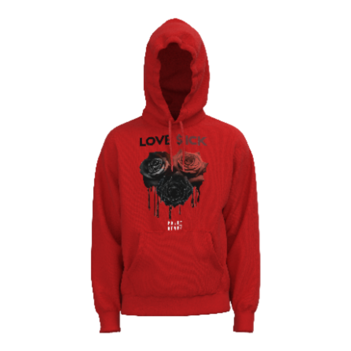 Black Roses Hoodie - Red