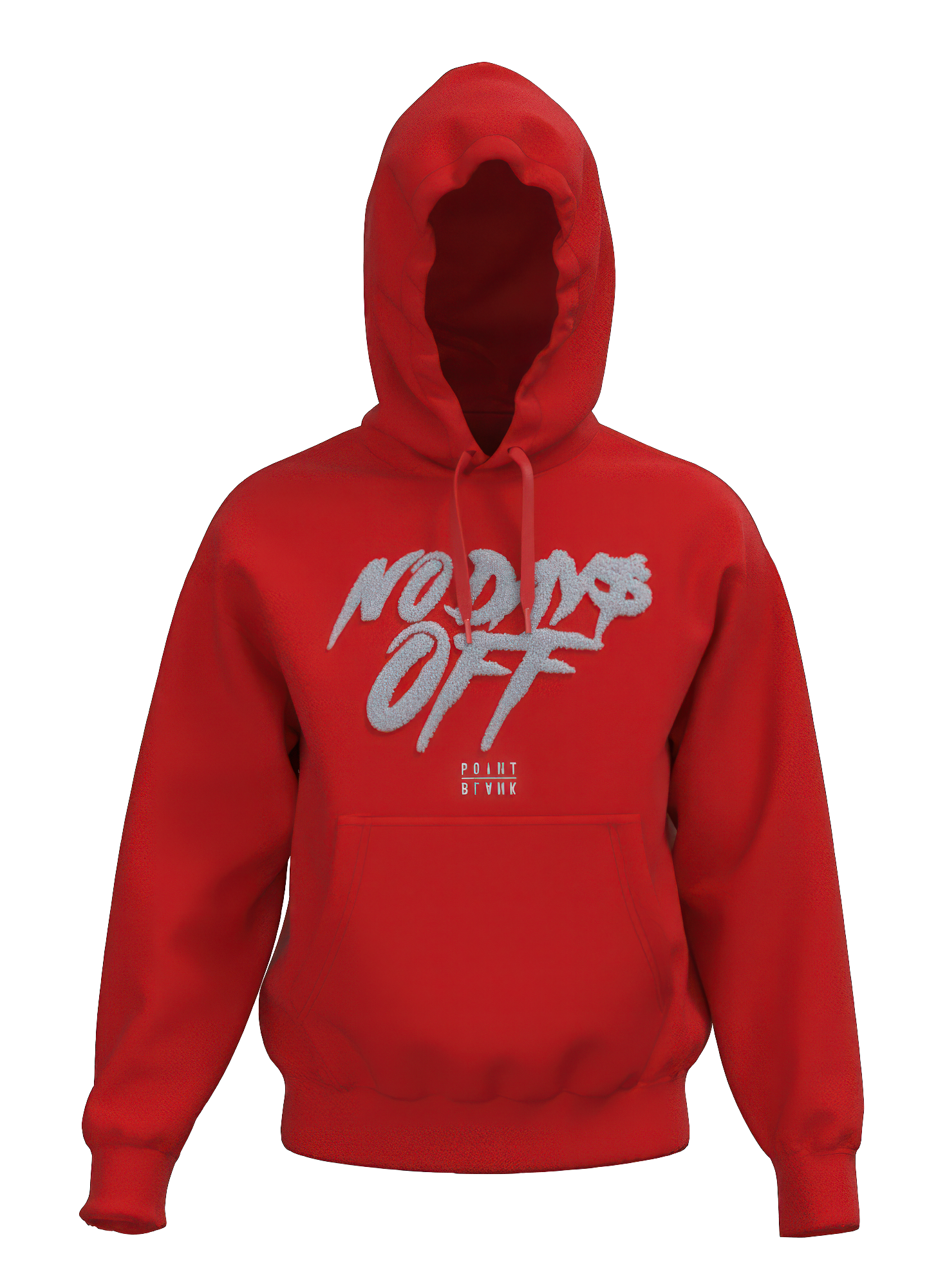 No Days Off Chenille Hoodie - Red