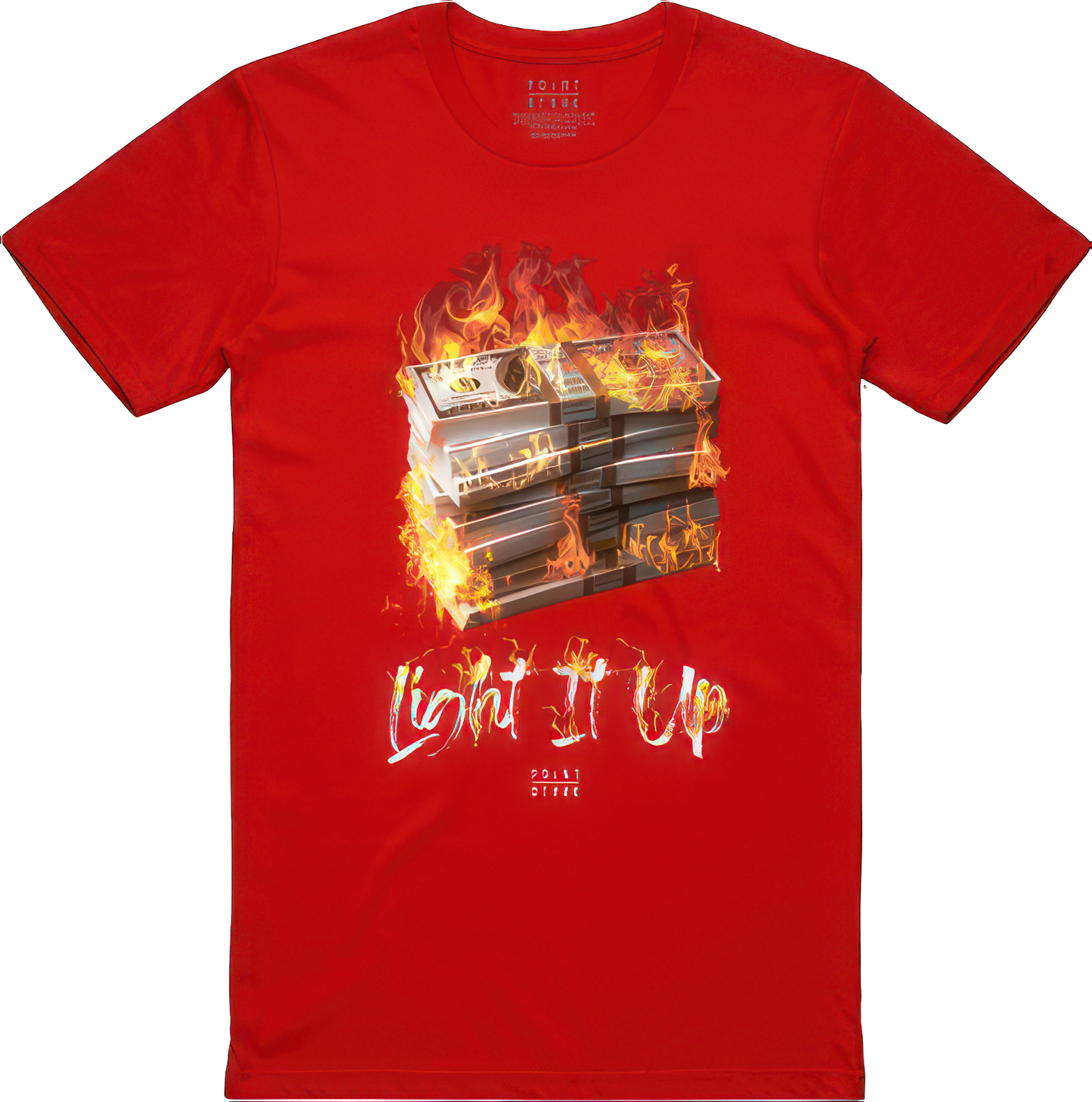 Money On Fire T-Shirt - Red