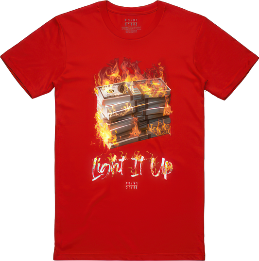 Money On Fire T-Shirt - Red