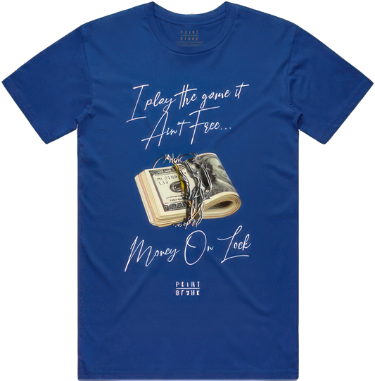 Money On Lock T-Shirt - Royal Blue